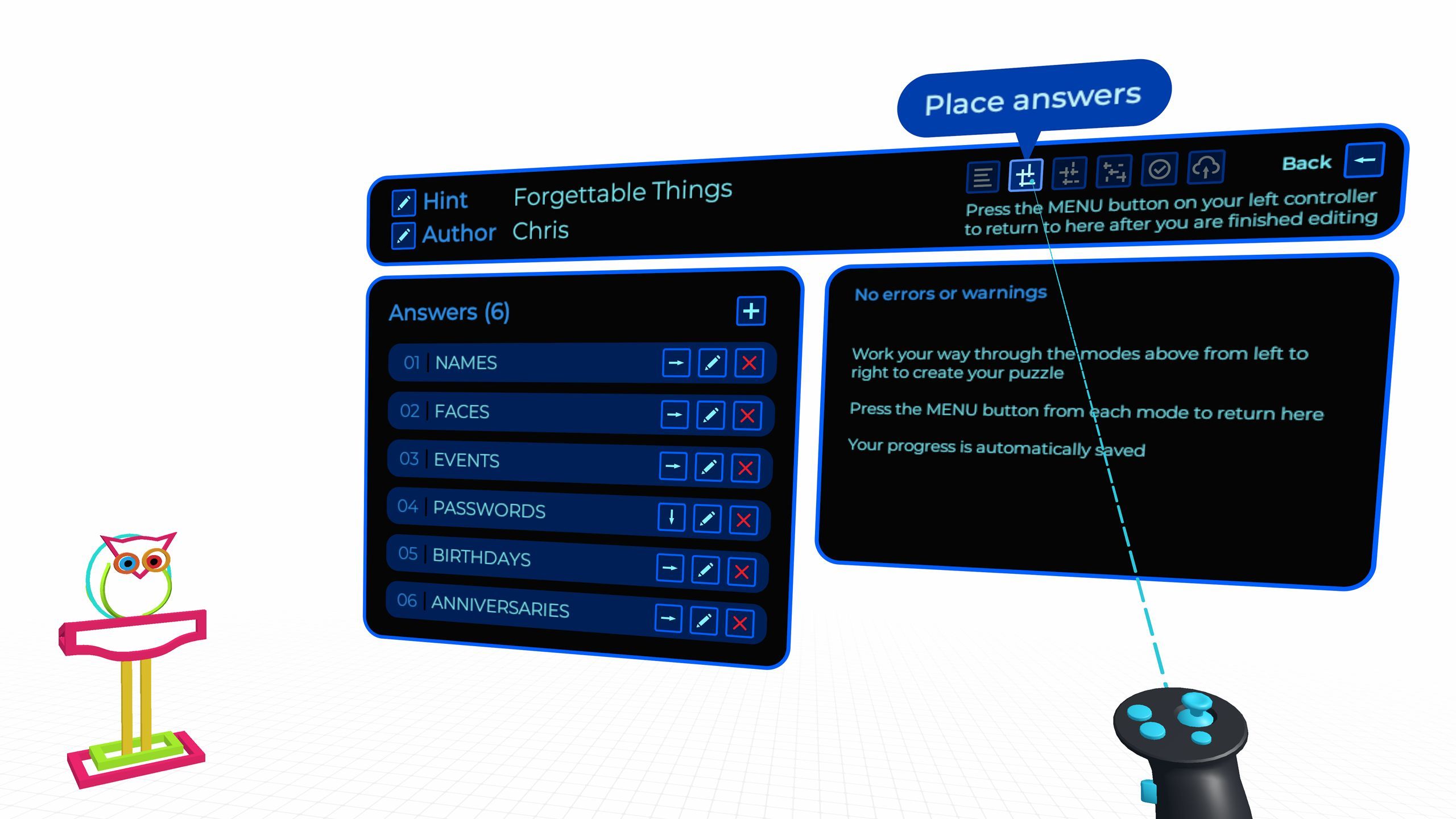 Arthur Owl's Word Block